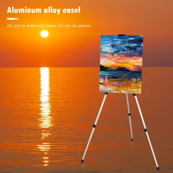 Aluminum Alloy Folding Telescopic Studio Painting Easel Tripod Display Bracket