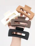 4Pcs Set Women Girls Claw Clips Coffee Black Hair Claw Nonslip Crab Hairpins Barrette Fashion Hair Accessories Gifts