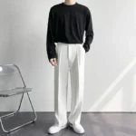 kf-S915fe60b68b24d398485a08f1de75f5eO-2024-New-Men-White-Straight-Pants-Fashion-Korean-Loose-Suit-Trousers-Casual-Draped-Baggy-White-Wide