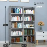 kf-S9057f7b02272403e980fc5e5de99853dl-Multi-layer-Bookshelf-Simple-Floor-To-Ceiling-Bookcase-Desk-Children-Bookcase-Living-Room-Shelving-Racks-Combination