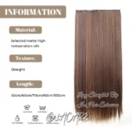 kf-S5f3db3ea1d3f4351a6a6a54aabce7c61G-32inch-Synthetic-Hair-Extensions-One-piece-5-Clips-Long-Straight-High-Temperature-Fiber-Black-Brown-Hairpiece