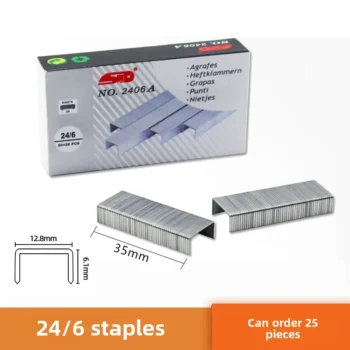 Std Uniform Stapler Needle 24/6 Standard Type 12 Number Staple Needle 2406a Can Staple 25 Sheets A4 Paper