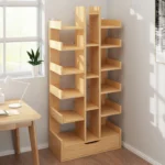 Simple bookshelves, shelves, floor-to-ceiling, home, wall-to-wall, small bookcases, living room storage shelves