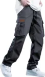 Men's loose straight leg workwear pants, men's spring and autumn American style pants, draped wide leg pants, men's