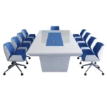 Simple modern conference room table and chair combination, meeting table long office conference table rectangular