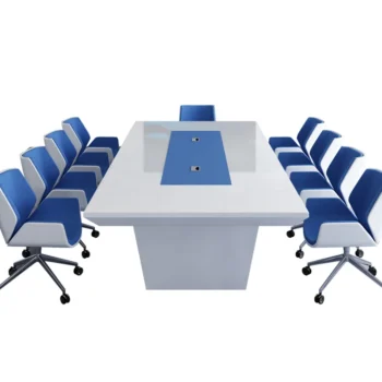 Simple modern conference room table and chair combination, meeting table long office conference table rectangular