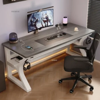Light Luxury Home Computer Desks Modern Designer Wooden Gaming Desks Nordic Student Bedroom Study Desks for Office Furniture GM