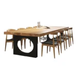 Modern Minimalist Solid Wood Desk Office Long Multi-Person Conference Table