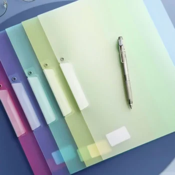A4 Clipboard File Folder PP Plastic Loose Leaf File Binder Paper Memo Clip Test Paper Stationery Organizer School Office Supply