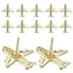 12 Pcs Metal Thumbtack Cork Board Decorations Flat Top Wall Tacks World Map Push Pin Message Steel Needle Decorative Pushpin