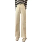 kf-Se2c0df98b07248a28b8ee1e4187f803eA-Vintage-Jeans-Women-s-Spring-Autumn-New-Style-Petite-High-waisted-Slimming-Korean-Straight-leg-Loose