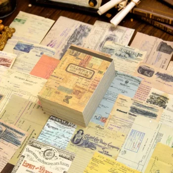 Journamm 360pcs/pack Vintage Flowers Materials Paper DIY Journal Collage Stationery Scrapbooking Supplies Planner Decor Paper