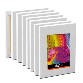 Bview Art 8x10" Inch 100% Cotton Artist Canvas Boards Primed White Stretched Canvas For Painting, Acrylic Pouring, Oil Paint