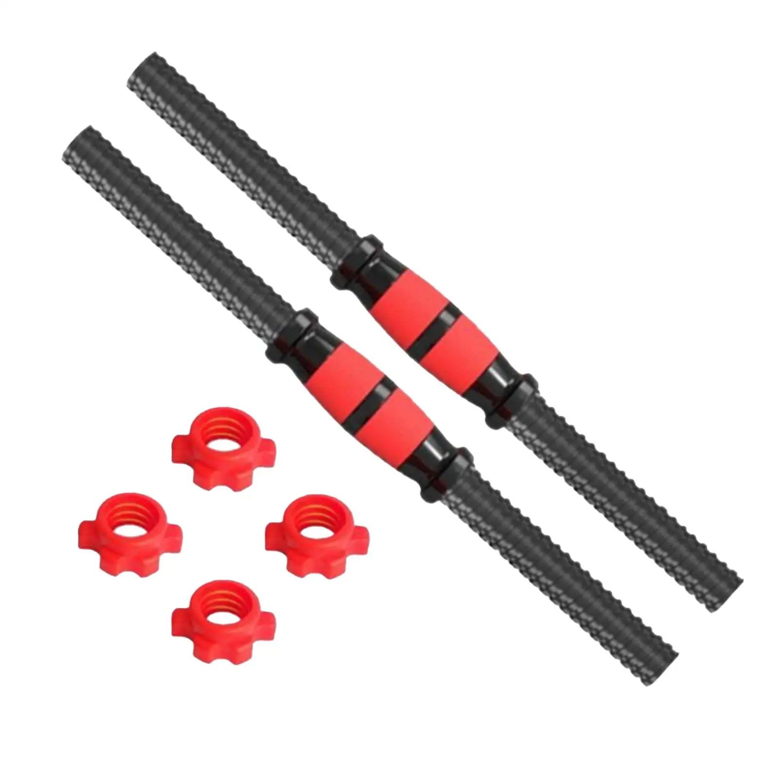 2 Pieces Dumbbell Rod Durable Steel Comfortable Dumbellsweights Set for Gym