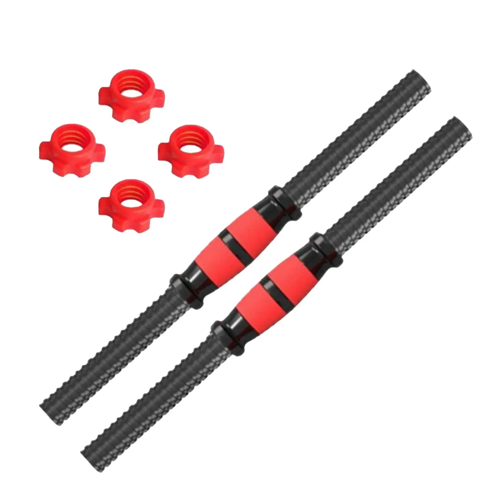 2x Dumbbell Weights Set with 4 Nuts Barbell Bar for Strength Training