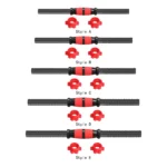 Dumbbells Rod Adjustable Portable Barbell Lifting Easy to Install Dumbbells Set