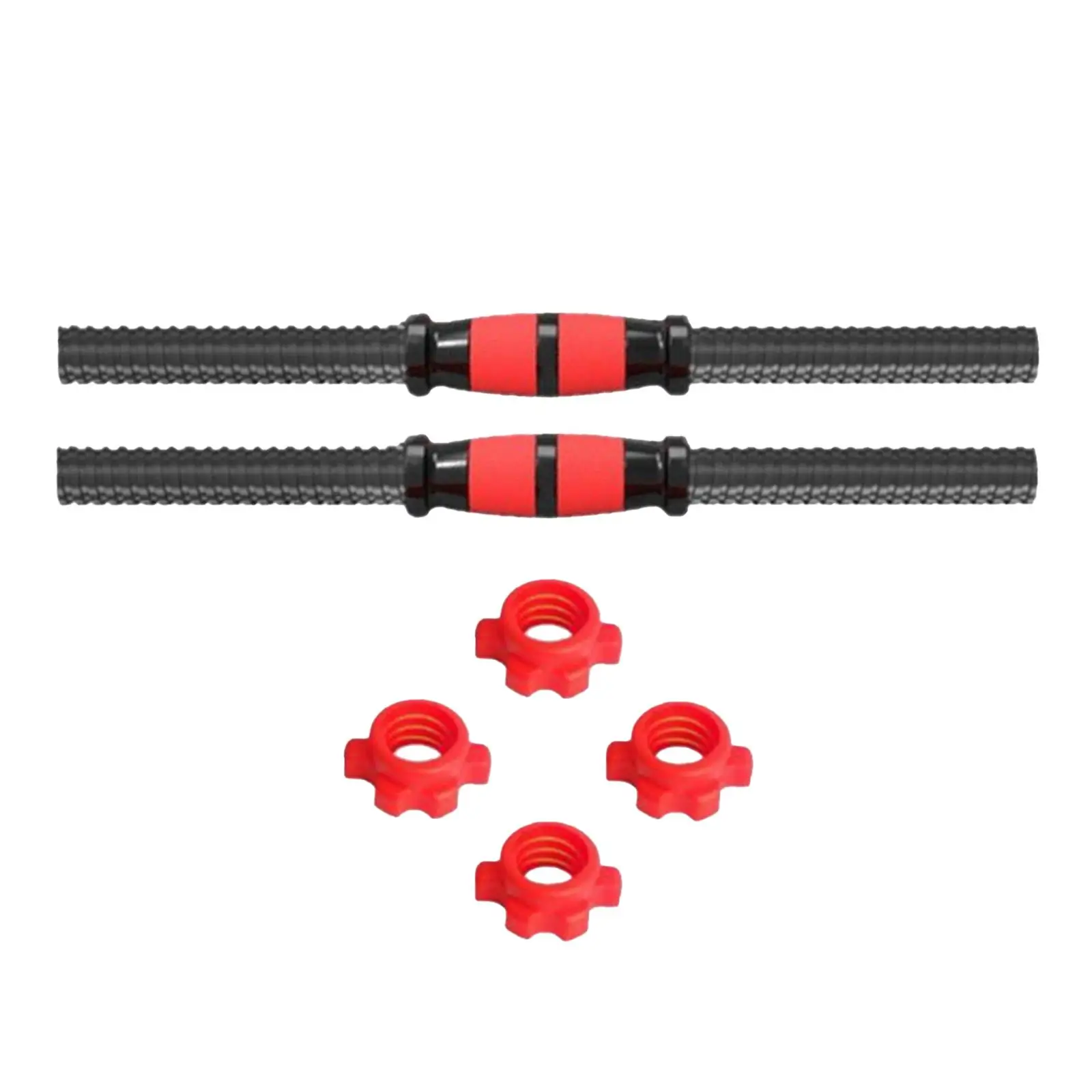 2x Dumbbell Weights Set with 4 Nuts Barbell Bar for Strength Training