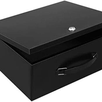 Lock Box for Safe Medicine Storage, Lockable Storage Box Medicine Lock Box, Lock Boxes for Personal Items, Safe Box with Lock Refrigerator Lock Box, Combination Lock Box with Code, Black  Office Products