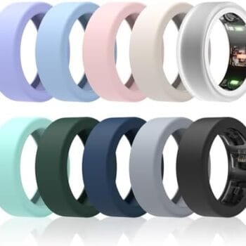 SZJCLTD 10 Pack Ring Cover for Oura Ring/Galaxy Ring, Anti-Scratch Elastic Silicone Oura Ring Protector/Samsung Galaxy Ring Protector for Working Out Gym Electronics