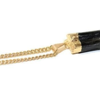 tourmaline necklace gold-plated