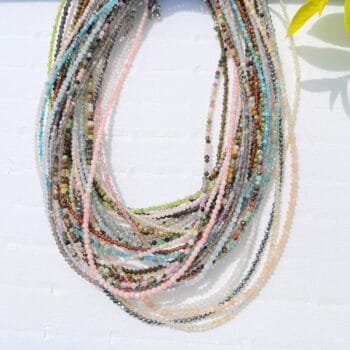 2-3mm Crystal Faceted Beads Necklace, Natural Gemstone Necklace, Crystal Choker, Dainty Fashion Jewelry Gifts, Gift For Her