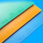 Huieson Colorful Rainbow Table Tennis Rubber Sheet Green Yellow Blue Colored Ping Pong Rubber with 2.0mm High Density Sponge