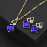 kf-H7fe328835c444efc9043a441db690832R-Fashion-Crystal-Pendants-Necklace-Earrings-Sets-for-Women-Jewelry-Set-Bridal-Wedding-Choker-Necklace-Set