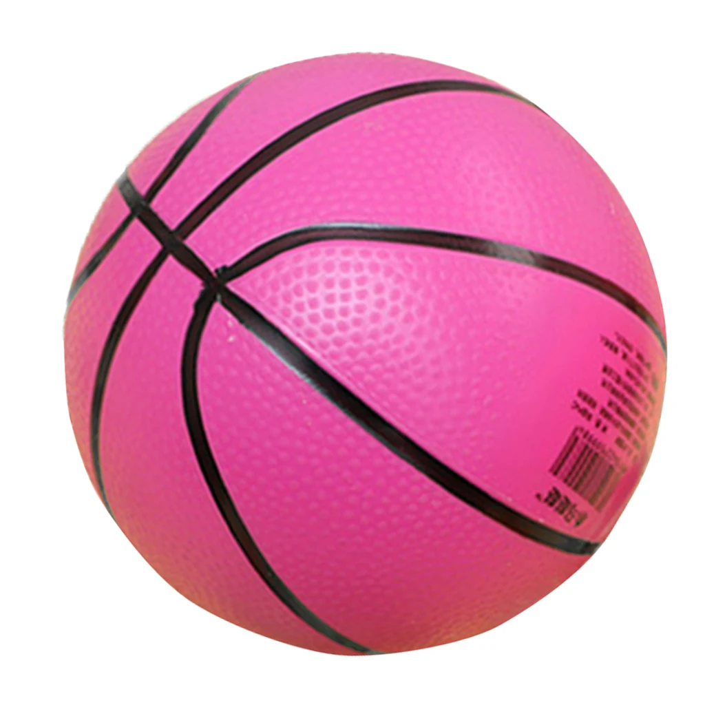 Mini Inflatable Basketball  Sport Ball Toy Kids Gift-Rose Red