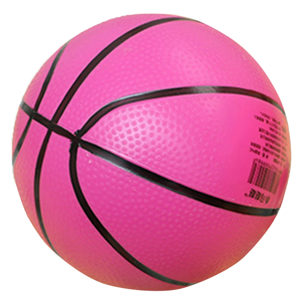 Mini Inflatable Basketball  Sport Ball Toy Kids Gift-Rose Red