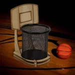 DIY Office Pen Holder Basketball Stand Pen Holder Basketball Fan Entertainment Wooden Basketball Stand Gift Pen Holder