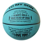 To My Son - I Love You To The Moon And Back - Basketball Light Blue