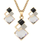 kf-H7fe328835c444efc9043a441db690832R-Fashion-Crystal-Pendants-Necklace-Earrings-Sets-for-Women-Jewelry-Set-Bridal-Wedding-Choker-Necklace-Set