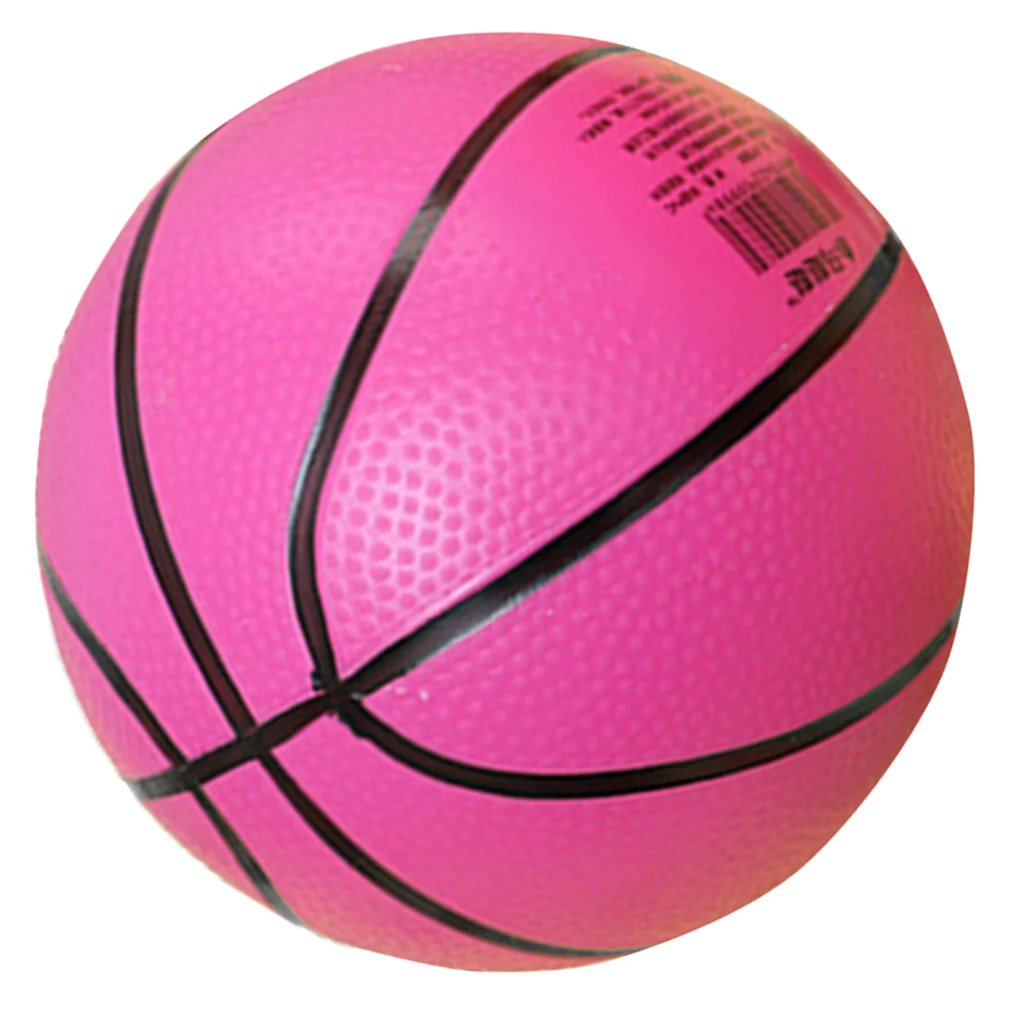 Mini Inflatable Basketball  Sport Ball Toy Kids Gift-Rose Red