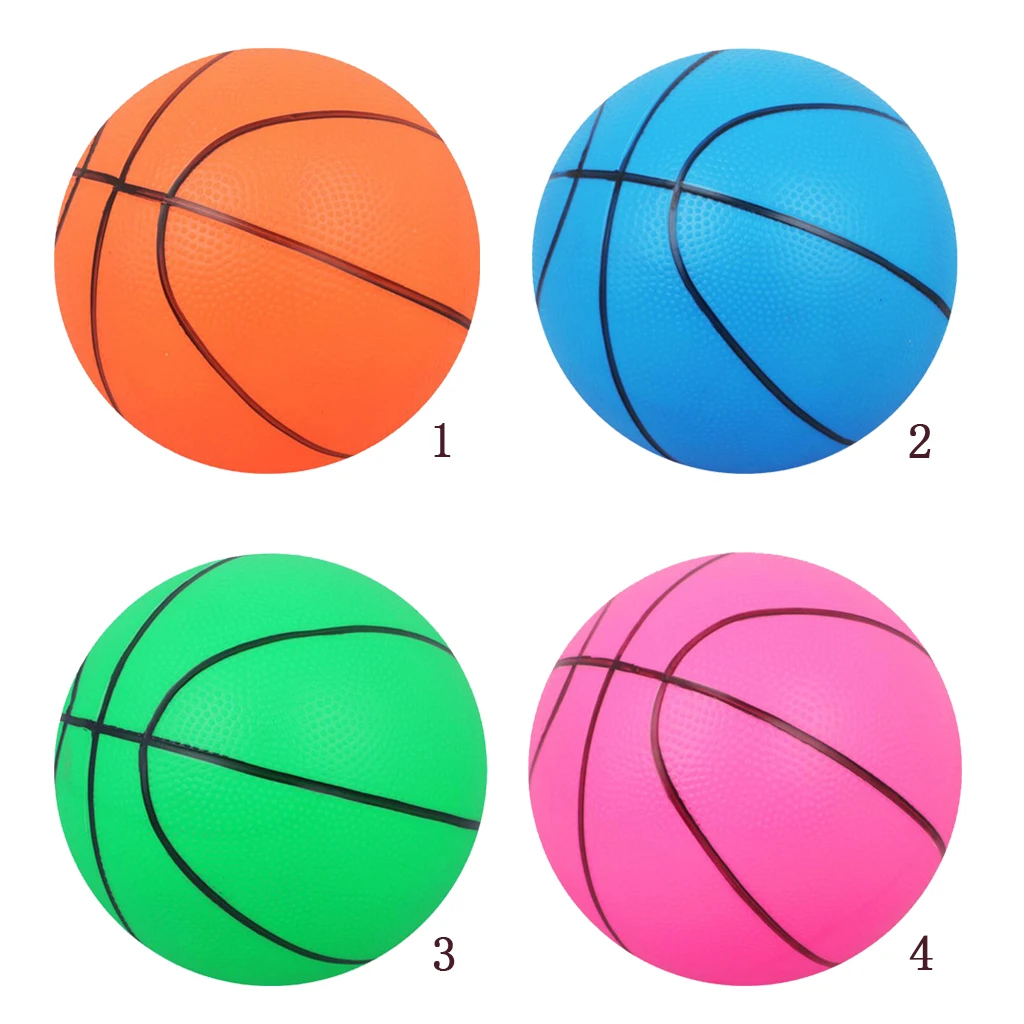 Mini Inflatable Basketball  Sport Ball Toy Kids Gift-Rose Red