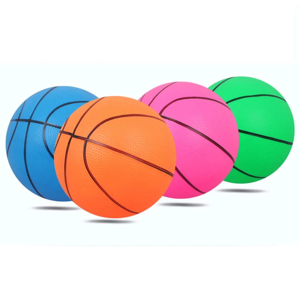 Mini Inflatable Basketball  Sport Ball Toy Kids Gift-Rose Red