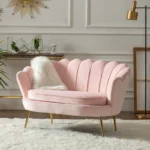 120CM Luxury Nordic Living Room Sofas 2-Seat Sofa Home Leisure Armchair Furniture Modern Lazy Balcony Single Sofa Fabric Backres