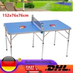 Table Tennis Table Ping Pong Table Foldable W/ 2 Paddles &3 Balls Outdoor Indoor Table Tennis Set 152x76x76cm