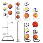 5/4/3/2 Layers Basketball Holder Iron Volleyball Display Rack Space Saving Ball Stand Ball Iron Ball Storage Shelf For Bedroom