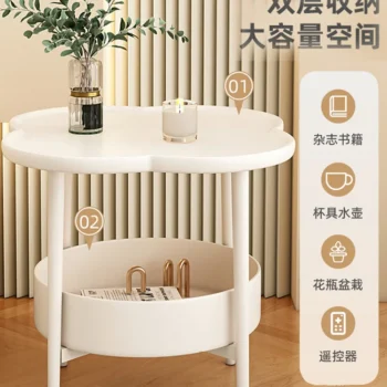 End table modern simple home sofa coffee table cream style living room mobile small coffee table mesas de centro para sala