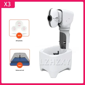 Table Tennis Robot Ping Pong Ball Machine 60W Regulation Ping Pong Balls Automatic Table Tennis Training Machine for Training