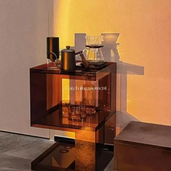 Minimalist Nightstands Acrylic Design Sofa End Tables Transparent Coffee Table Mobile Luxury Table De Chevet Home Furniture