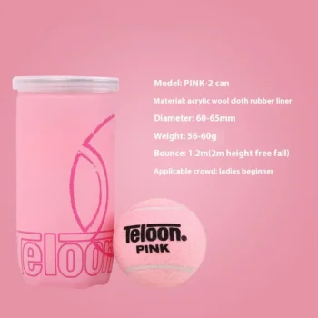 2 packs Pink Tennis Balls High Elasticity Resistant Durable Professional Training Ball