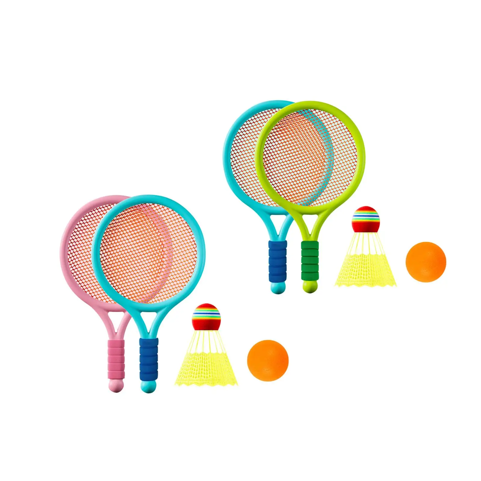 Children Badminton Tennis Set Interactive Toy Tennis Racket for Kids Tennis Racquets for Beach Toys Backyard Playing Indoor Boys