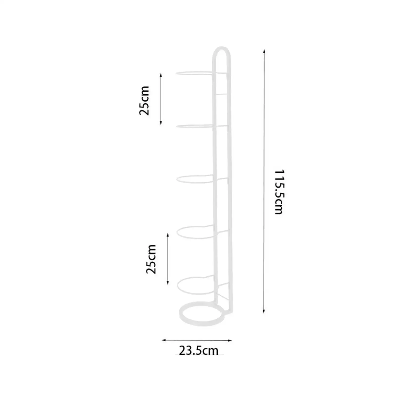 5 Layer Basketball Display Rack Volleyball Stand Holder Vertical Ball Shelf for Exercise Ball Football Living Room Outdoor Home