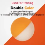 Can Judge Rotation Trajectory Double Colors Seamed Table Tennis Balls 50pcs 40+mm 1-Star ABS Plastic Ping Pong Ball for Training
