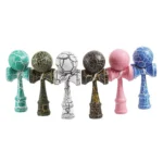 Crack Painted Kendama Toy Outdoor Fitness Balls Train Eye-hand Coordination for Children Adults Outdoor Fun Juggling Sports Ball
