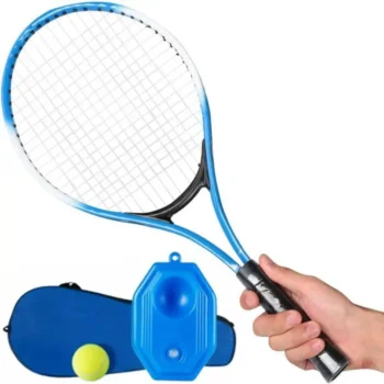 Single Tennis Racket Set for Kids Shock Absorbing Lightweight Sports Game Toys with Carry Bag Portable Tennis Racquets Set