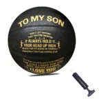 1pc black to my son basketball outdoor sports training basketball graduation day christmas gift (send air cylinder)
