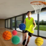 Silent Training Basketball High Density Foam Indoor Sports Balls Soft Bouncy Balls Kids Adult Sports Training Get Free Netting