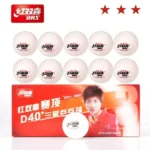Original DHS 3 Star D40+ Table Tennis Balls New Material Plastic Poly Ping Pong Balls ITTF approved Seam professional ball